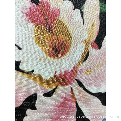 Blumendesign für Home Decor 3D PVC-Tapete